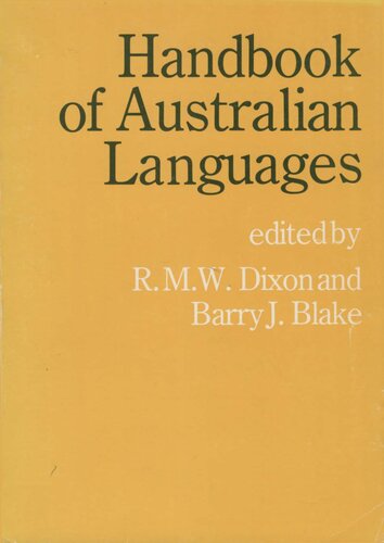Handbook of Australian Languages: Volume 1