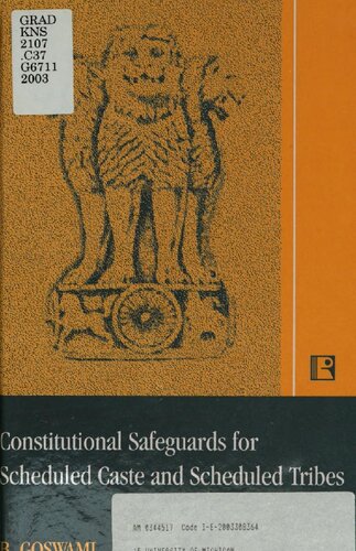 Constitutional safeguards for scheduled castes and scheduled tribes