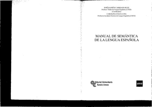 Manual de semántica de la lengua española