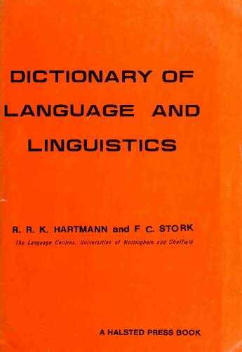 Dictionary of language and linguistics