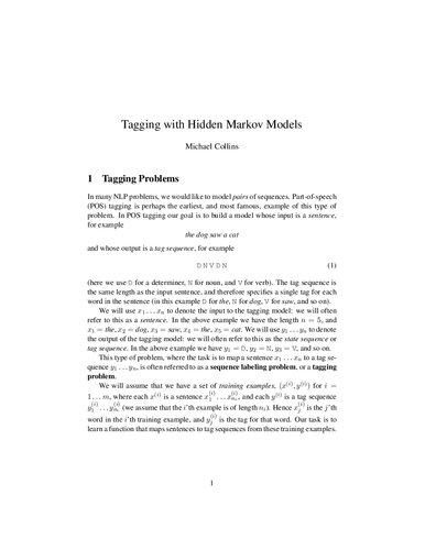 Machine Learning for Natural Language Processing Lecture Notes (Columbia E6998)