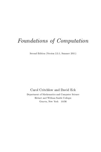 Foundations of Computation