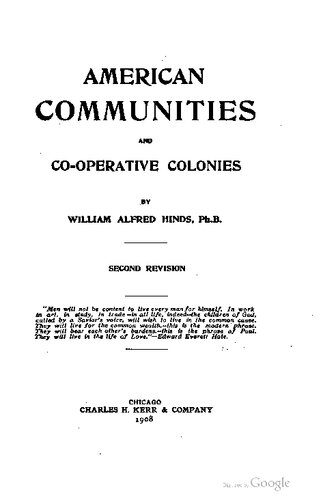 American Communities and Co-Operative Colonies