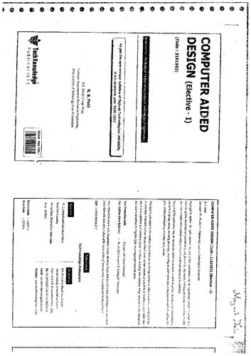 Computer Aided Design (As per re ised GTU syllabus w.e.f 2020-21)