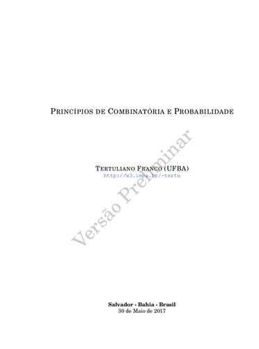 Princípios de Combinatória e Probabilidade (Versão Preliminar)