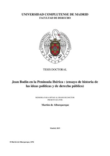 Jean Bodin en la Península Ibérica