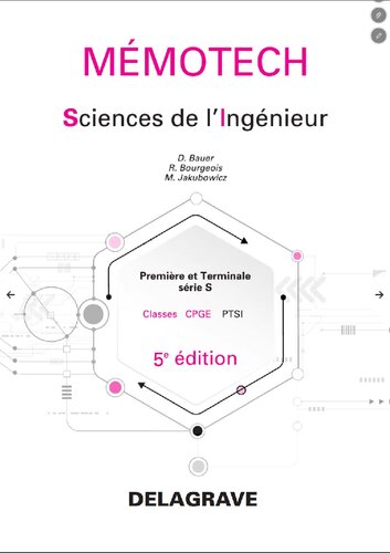 Mémotech Sciences de l'ingénieur 1e Tle BAC S CPGE