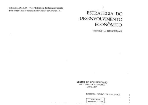 Estratégia do desenvolvimento econômico