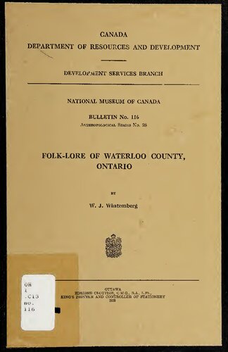 Folk-lore of Waterloo County, Ontario