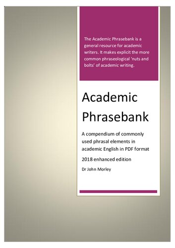 Academic Phrasebank 2018 Enhanced Edition