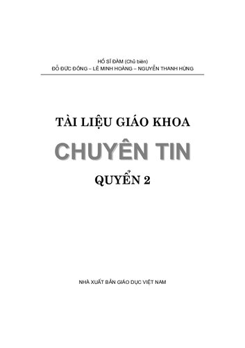 Tài liệu giáo khoa chuyên Tin - quyển 2