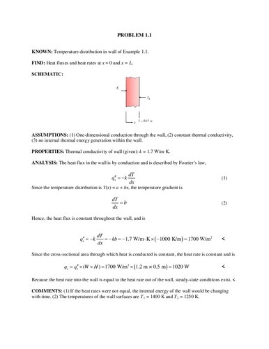 Incropera's Principle of Heat and Mass Transfer [Solutions]