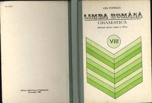 Limba Română. Gramatică. Manual pentru clasa a VIII-a