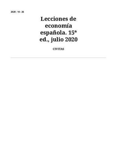 Lecciones de economía española