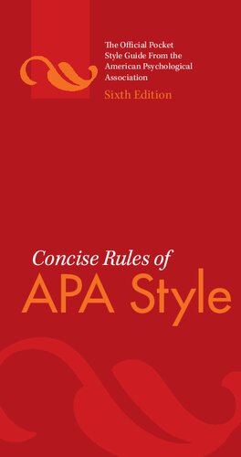 Concise Rules of APA Style