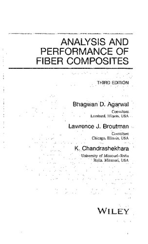 Analysis and Performance of Fiber Composites