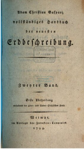 Vollständiges Handbuch der neuesten Erdbeschreibung