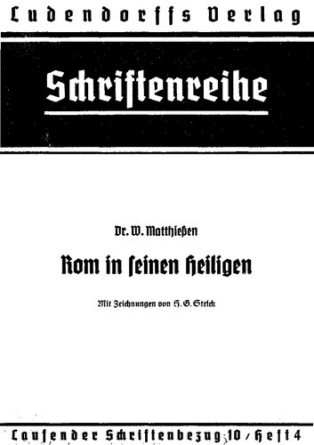 Rom in seinen Heiligen (1940, 131 S., Scan-Text, Fraktur)