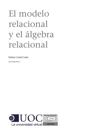 El modelo relacional y el álgebra relacional