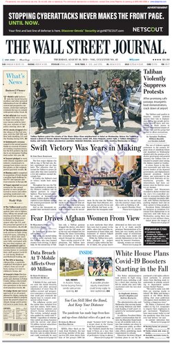 Wall Street Journal 
Wall Street Journal Thursday August 19, 2021 
 7890863141