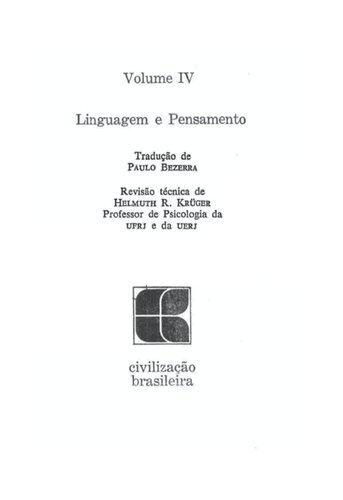 Curso de Psicologia Geral: Linguagem e Pensamento