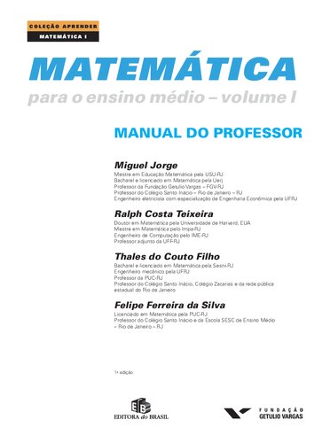 Matemática Para o Ensino Médio - Volume 1