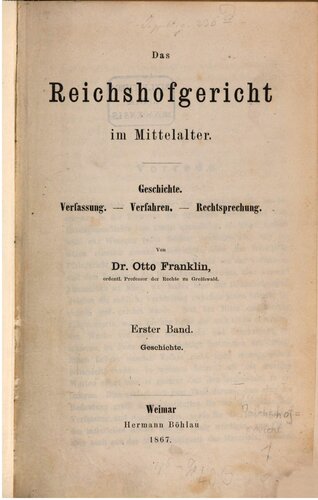 Das Reichsgerichtshof im Mittelalter