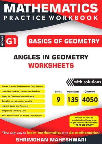 Mathematics Practice Workbook: Basics of Geometry - Angles in Geometry