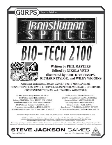 GURPS 4th edition. Transhuman Space: Bioroid Bazaar