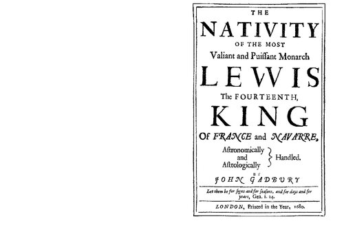 The Nativity of Lewis the Fourteenth, King of France