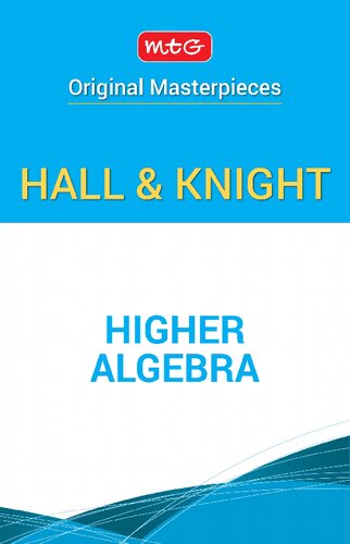 Higher Algebra