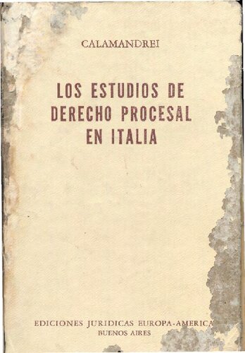 Los estudios de derecho procesal en Italia