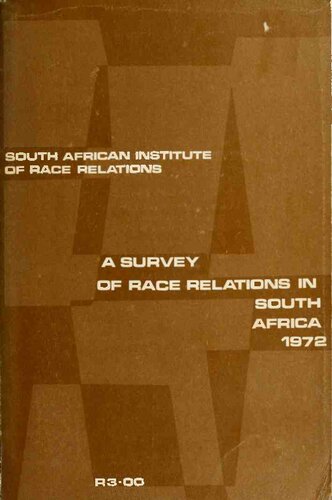 A survey of race relations in South Africa, 1972