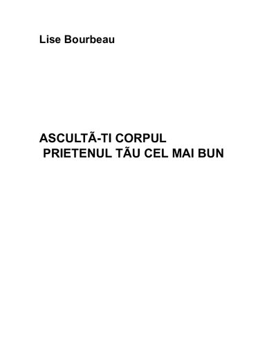 Asculta-ti corpul