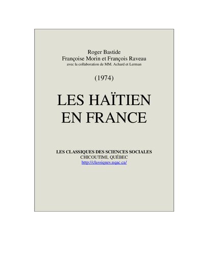 Les Haïtiens en France