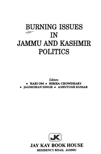 Burning Issues in Jammu and Kashmir Politics