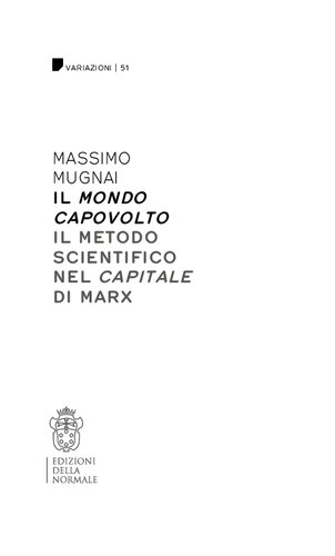 Il mondo capovolto. ll metodo scientifico nel Capitale di Marx