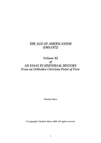 The Age of Americanism (1945-1972)