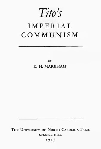 Tito's Imperial Communism
