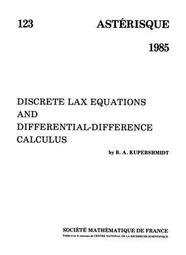 Discrete Lax equations and differential-difference calculus.