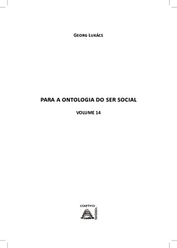 Para uma ontologia do ser social