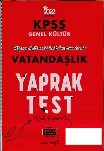 Vatandaşlık Yaprak Test KPSS 2022