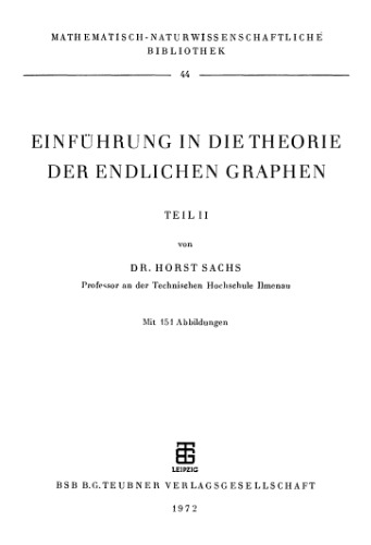 Einfuehrung in die Theorie der endlichen Graphen