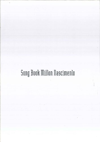 Song book Milton Nascimento