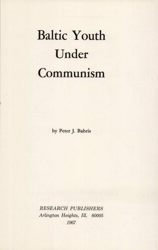 Baltic Youth under Communism