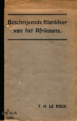 Beschrijvende klankleer van het Afrikaans