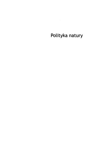 Polityka natury. Nauki wkraczają do demokracji