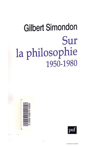 Sur la philosophie (1950-1980)