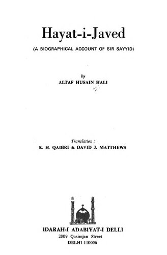 Hayat-i-Javed : a biographical account of Sir Sayyid