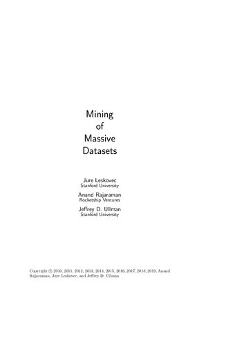 Mining of Massive Datasets